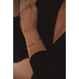 Cleor Bracelet pour femme en Plaqué Or serti de zircon - 0.005 g - taille : 5.8CM - Z0161906