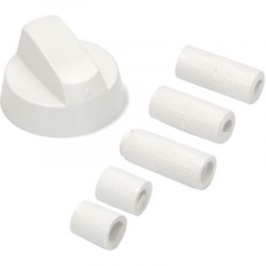 SOS Accessoire Bouton de four blanc universel avec 5 adaptateurs pour Four, cuisinière TOUTES MARQUES 3666356120198