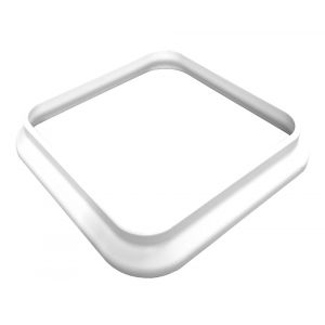 Morey Cache platine PVC blanc pour poteau x 5