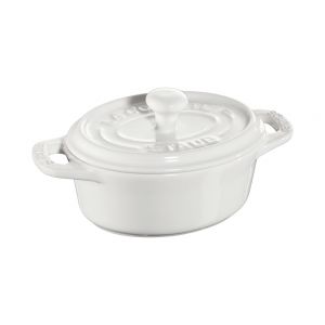 Staub Mini-cocotte ovale 0,2 l blanc
