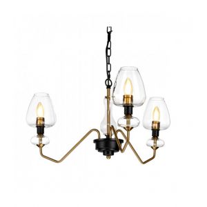 Elstead Suspension Armand Peinture noire plaquée en laiton et charbon de bois 33,1 Cm