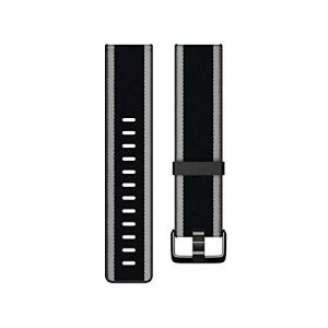 Fitbit FB166WBBKGYL - COMMUTATEUR KVM - Versa Lite Bracelets Hybrides Tissës, Noir/Gris, G