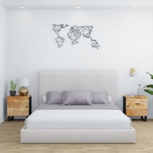 VidaXL Tables de chevet 2 pcs 40x33x46 cm Bois de manguier solide n/a