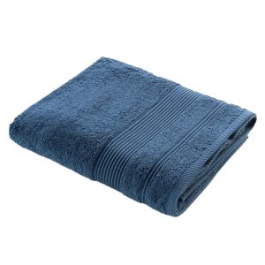 Douceur d'intérieur - Drap de douche DAYTA - Eponge unie 500 g/m² - 70 x 130 cm - Saphir - DAYTA Douceur d'intérieur