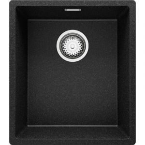 Image de Evier Cuisine en Granit Graphite 41x47cm, 1 bac + Kit de Vidage, Evier a Encastrer au meuble 45cm, London Slim de Primagran