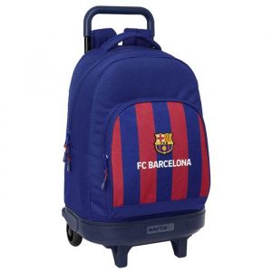 Safta Sac à dos à roulettes FC Barcelone Bleu et Rouge 45 CM - Trolley Haut de Gamme