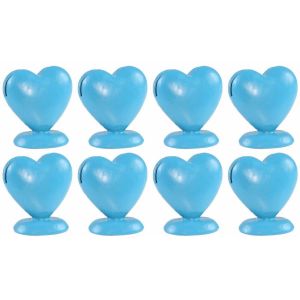 Ruedelafete Boîte de 8 Porte-cartes Coeur en résine 5cm, Turquoise