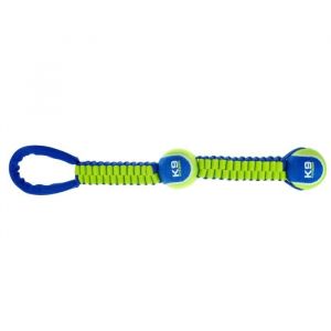 Zeus K9 Fitness par Balle de Tennis Ballistic Twist Tirer Double, 50,8 cm avec Boules, 6,3 cm