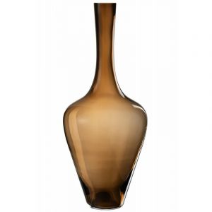 Vase Design en Verre "Joni" 70cm Marron Ambre Prix