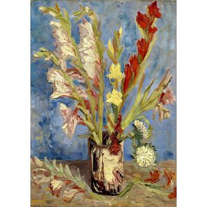 Image de Vincent Van Gogh : Vase aux glaïeuls et asters chinois