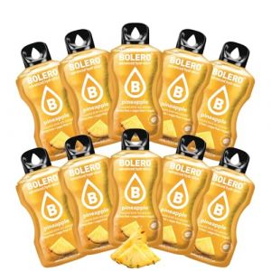 BOLERO Ananas 10 sticks 9g poudre boisson sans sucre à la Stevia Faible en calories sans colorant ni conservateur