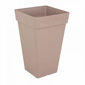 Artevasi Pot de fleurs Capri carré haut - 65 cm - Taupe