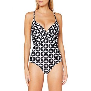 Image de Barts Women's Lola Shaping Suit - Maillot de bain taille 40, noir/gris/blanc