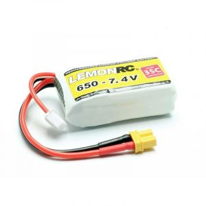 Accu Lipo LemonRC 2S 650mAh 7.4V (35C) XT30