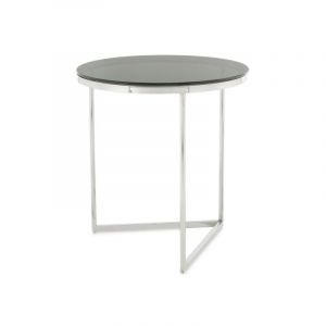 Table d'Ap Design "Wynona" 55cm Noir & Argent Prix