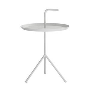 Hay Table d'appoint gu&eacute;ridon - DLM XL Acier rev&ecirc;tement poudre Blanc Diam 48,2cm x H 65cm, Plateau H 49,5cm