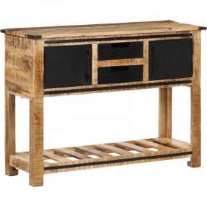 VidaXL Table console 100x35x75 cm bois de manguier massif, bout de canapé, tables de couloir, support de couloir, table de couloir