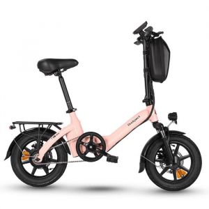 Vélo Électrique Onesport Ot16-2 - Roues De 20 Pouces, Moteur De 250 W, Batterie 48 V 17 Ah, Autonomie De 60 Km, Freins À Disque - Blanc Cassé