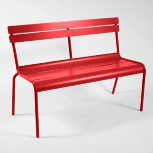 Fermob Banc avec dossier Luxembourg / 2-3 places - L 118 cm - Aluminium piment en métal