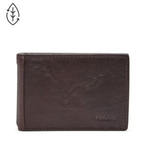 Fossil Portefeuille Neel Pince à Billets Bifold Brun Hommes Portefeuille Réf 59237