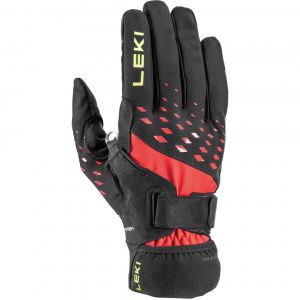 Leki Ultra Trail Storm Shark - Gants running Black - Red - Neon Yellow 11