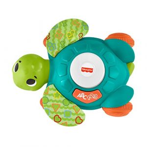 Image de Fisher-Price ? Linkimals Sit-to-Crawl Sea Turtle - UK English Edition, light-up musical crawling toy for baby, Turquoise/Vert