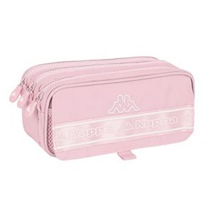 Safta Kappa Trousse Triple Big, Trousse pour Enfants, idéale pour Les Enfants d'âge Scolaire, Confortable et Polyvalent, qualité et résistance, 21,5 x 8 x 10 cm, Rose, Rose, Estándar, décontracté