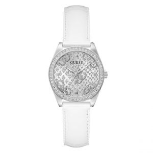 Guess Montre Femme Boa - GW0989L1 Bracelet Cuir Blanc