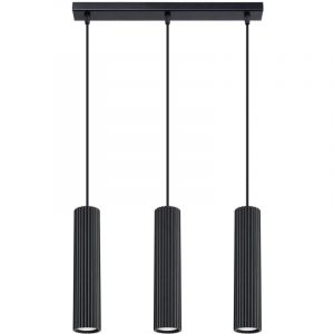 Sollux - Lampe à suspension Karbon aluminium 3xGU10 45cm
