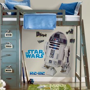 ROOMMATES 539102 - Stickers repositionnables Star Wars R2D2