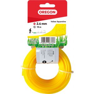 Image de Oregon Fil carré pour débroussaillage nylon - Longueur 15 m - Diamètre 2.4 mm - Jaune