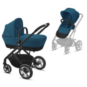 Image de Cybex GOLD Poussette duo combinée Talos S 2en1 Black River Blue