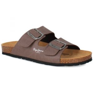 Pepe Jeans Pour homme. Sandales anatomiques marron Double Chicago