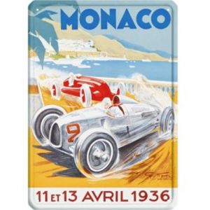 Rétro Cbkreation Grande plaque métal Monaco