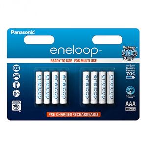 Panasonic 8 piles rechargeables AAA Micro 750 mAh