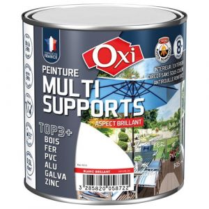 Oxi Peinture multi supports TOP3+ brillant 0.5 L - brordeau - Peinture glycéro