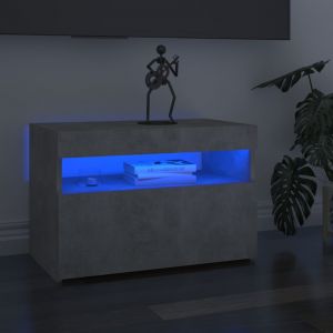 Image de VidaXL Meubles TV avec lumières LED 2 pcs Gris béton 60x35x40 cm