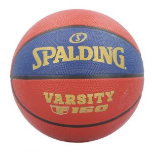 Spalding LNB TF-150 - Basket-Ball - Taille 6 - Basket-Ball - Ballon certifié - Caoutchouc - Bleu/Rouge - Extérieur - Excellente adhérence - Très résistant