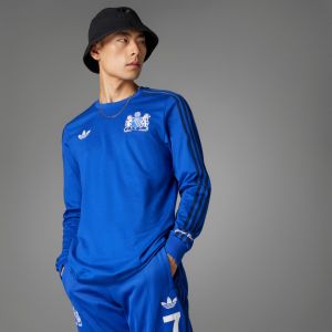 Manchester United Maillot George Best - Bleu Manches Longues - adidas, pointure Small - ['Bleu'] - Taille Small