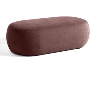 Santorini - pouf modulable - en tissu textur&eacute; - Prune