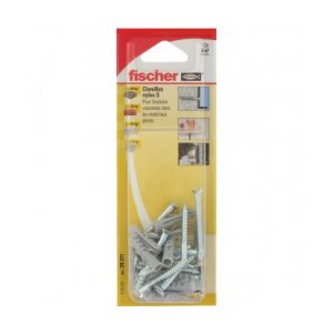 Image de Fischer 24311 - Cheville nylon S + vis à bois Ø 7mm (Par 12)