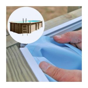Image de Liner compatible piscine Blooma Kariba 637 x 412 H133 cm - bleu - 75/100ème