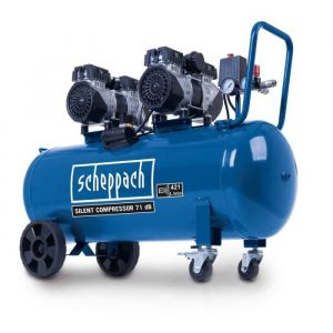 Scheppach Compresseur d'air horizontal 4 cylindres HC100Si - 100L - 2200 W - 8 bars - silencieux