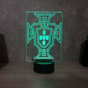 Lampe de chevet veilleuse Equipe du Portugal avec télécommande - Cadeau anniversaire surprise Collection Déco