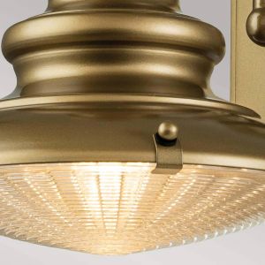 Feiss Lampe murale Redding Station E27 1x40w en laiton en aluminium &acirc;g&eacute; peint, verre h: 24,6 cm b: 22,9 cm