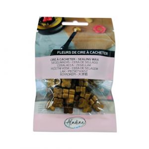 Aladine 60 Perles de Cire à Cacheter - Or - Pour Créer Sceau de Cire - Fleurs de Cire - Faire Part Mariage, Naissance, Lettres, Courriers, Menus & Cadeaux - 72614