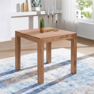 Table à manger 80x80x76 cm en acacia massif - MADURAI