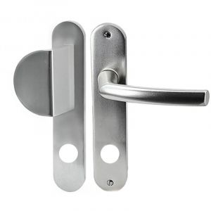 Bricard - Paire de poignees plaques aluminium 234 mm bequille aileron sans cles trou 20 mm Bricard