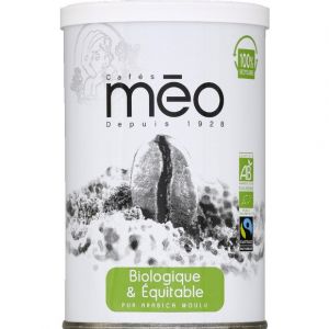 M&eacute;o Caf&eacute; boite max havelaar m&eacute;tal biologique moulu