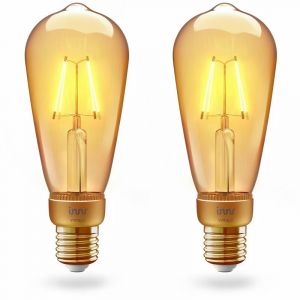 Innr Ampoule connect&eacute;e E27 - ZigBee 3.0 - Pack de 2 ampoules Vintage filament - 2200K - Edison Intensit&eacute; r&eacute;glable.